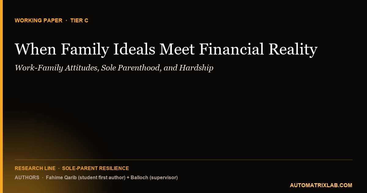 When Family Ideals Meet Financial Reality