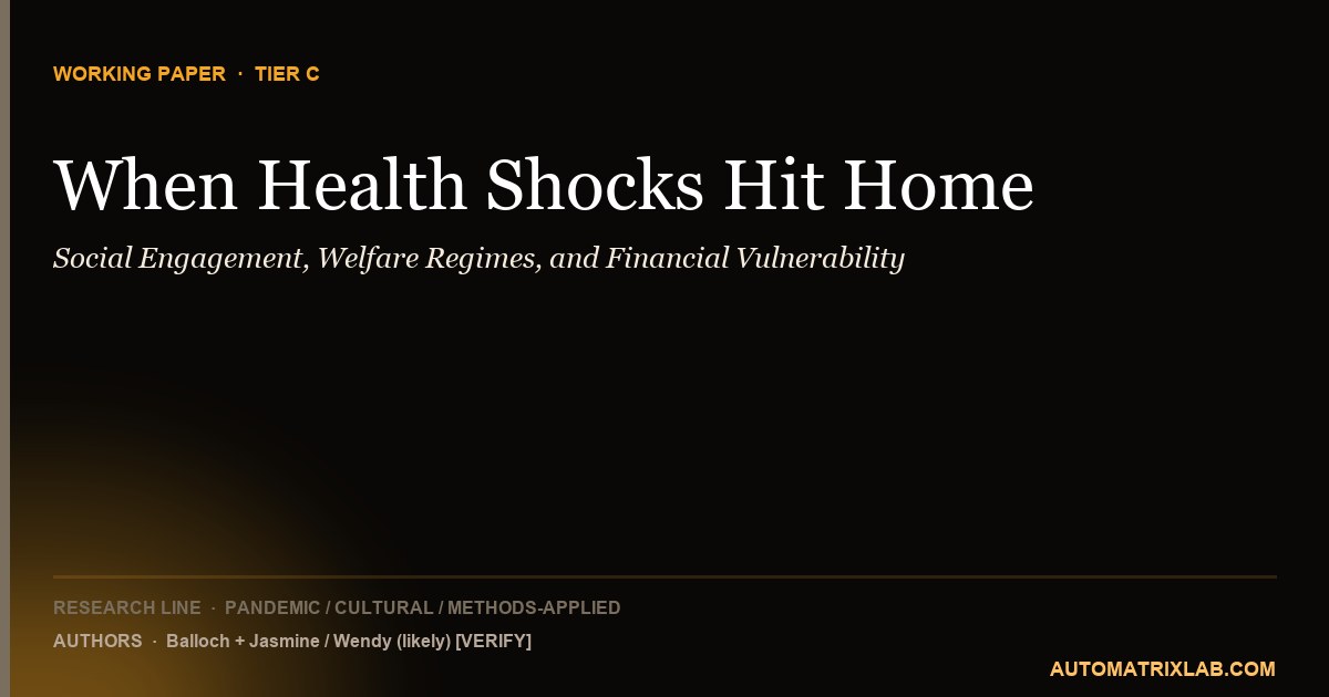 When Health Shocks Hit Home