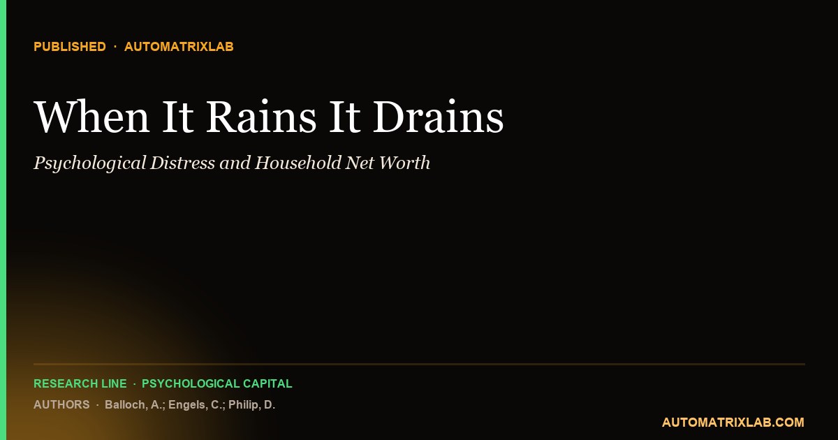 When It Rains It Drains
